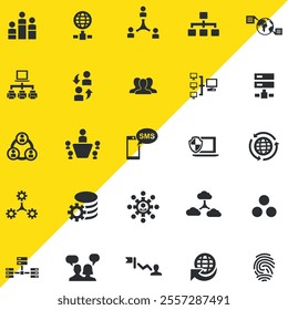 Icons for web and mobile applications set vector illustration.