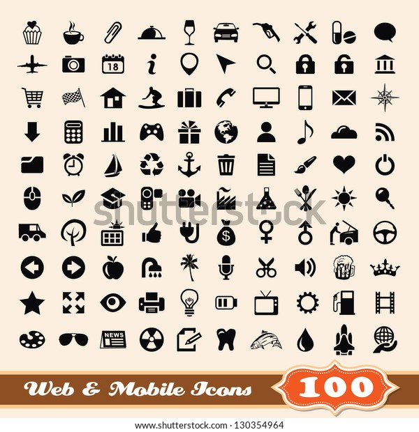  Icons for\
web and mobile elements\
collection
