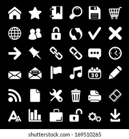 Icons For Web and Mobile on black background