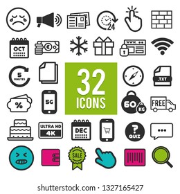 Icons for Web and Mobile on white background.