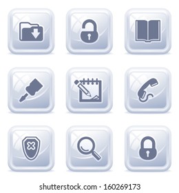 Icons for web on gray buttons.