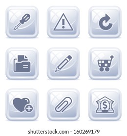 Icons for web on gray buttons.