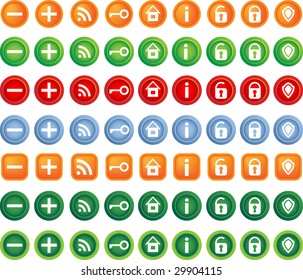 Icons for the web page. Vector illustration.