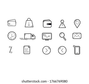 Icons for web site black