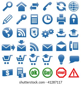 Icons for the web site Internet. Vector art in EPS format. All icons organized in layers for usability.