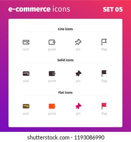 Icons for website and e-commerce application and online store