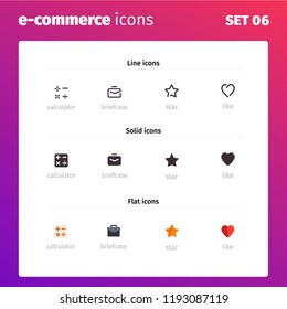 Icons for website and e-commerce application and online store