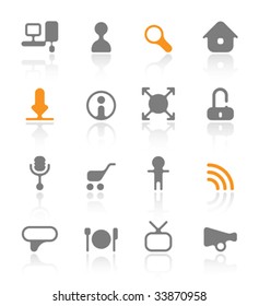 Icons for website and multimedia. Vector illustration.