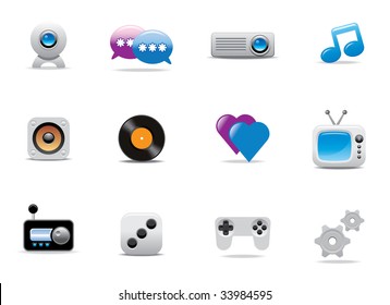 Icons for website or printed literature - editable vector illustrations