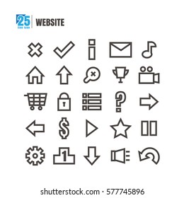 icons Website vector on white background