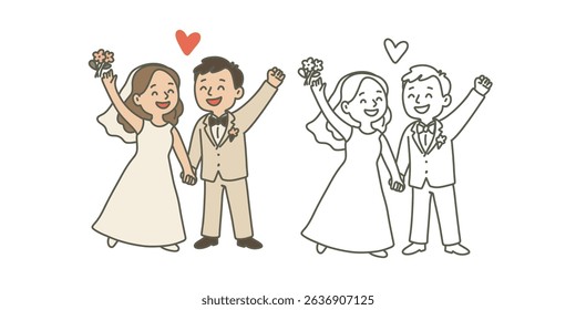 icons for wedding-related projects, vector