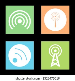 Icons for WiFi and Wireless Internet, vector illustration in flat, EPS10.