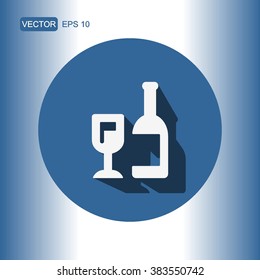 icons wine bottle for Web and Mobile