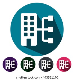 icons wired connection flat for Web, Mobile and business