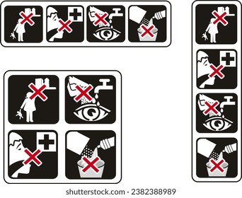 ICONS WITHOUT CHILDREN, DO NOT INGEST, DO NOT MIX, EYE CARE