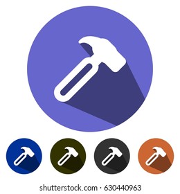 icons worker hammer for Web, Mobile and business