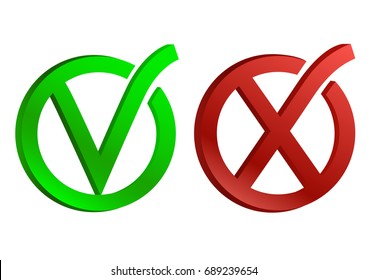 Icons yes and no