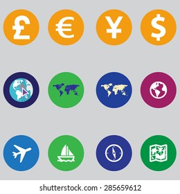 icons for your website. Flat design. Info icons