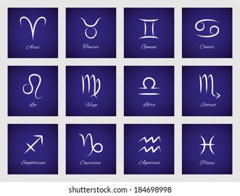 Icons with zodiac signs