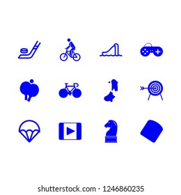 [IconsCount] action vector set. With horse, gamepad and bicycle icons in set