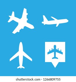 [IconsCount] aircraft vector set. With air plane and airport pin icons in set