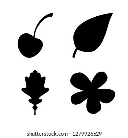 [IconsCount] blossom vector set. With cherry, chamomile and petal icons in set