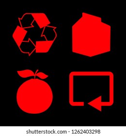 [IconsCount] citrus vector set. With orange, juice and refreshing icons in set