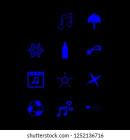 [IconsCount] cool vector set. With rain, music and star icons in set