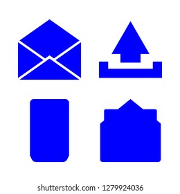 [IconsCount] correspondence vector set. With send mail, mailbox and envelope icons in set