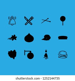 [IconsCount] cuisine vector set. With egg, frying pan and fish icons in set