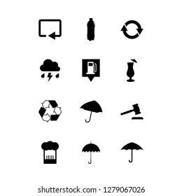 [IconsCount] drop vector set. With beer glass, refresh and gas station pin icons in set