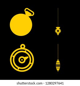 [IconsCount] east vector set. With lantern and compass icons in set