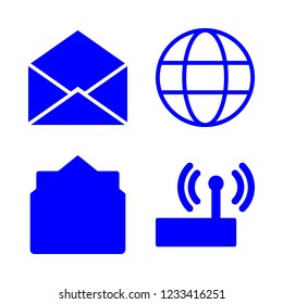 [IconsCount] email vector set. With worldwide, envelope and internet icons in set