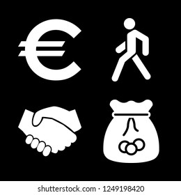 [IconsCount] executive vector set. With man, money and money bag icons in set