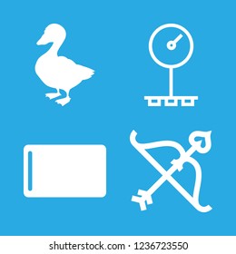 [IconsCount] fat vector set. With goose, weight and cupid icons in set