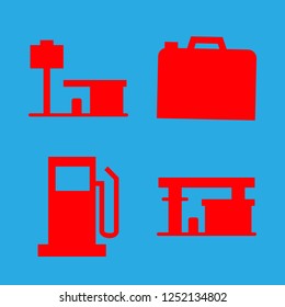 [IconsCount] fuel vector set. With gas station, petrol station and canister icons in set