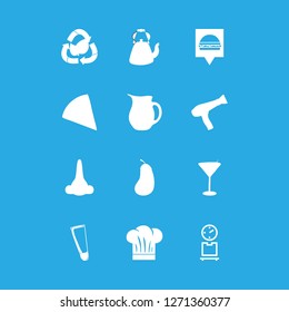 [IconsCount] healthy vector set. With chef, water and circulation icons in set