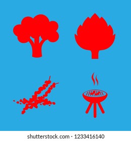 [IconsCount] herbs vector set. With picnik, spice and salad icons in set