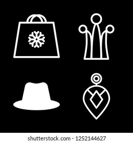 [IconsCount] holiday vector set. With shopping bag, hat and clown icons in set