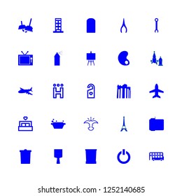 [IconsCount] house vector set. With spray, bin and holy ghost icons in set