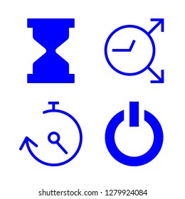 [IconsCount] ideas vector set. With hourglass, switch on and timer icons in set