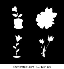 [IconsCount] letters vector set. With flower icons in set