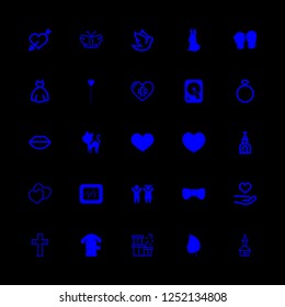 [IconsCount] love vector set. With butterfly, church and cat icons in set