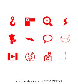 [IconsCount] man vector set. With clown, dialogue and flash icons in set