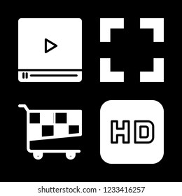 [IconsCount] media vector set. With hd, market and camera icons in set