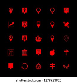 [IconsCount] navigation vector set. With direction, satellite and gps pin icons in set