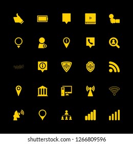 [IconsCount] network vector set. With video player, search and charger icons in set
