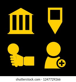 [IconsCount] networking vector set. With bank, map pin icon and search icons in set