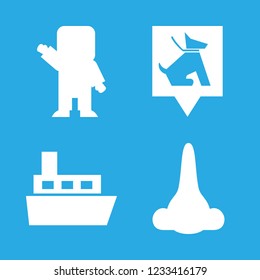 [IconsCount] operation vector set. With robot, vessel and nose icons in set