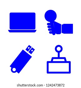 [IconsCount] pc vector set. With search, joystick and laptop icons in set